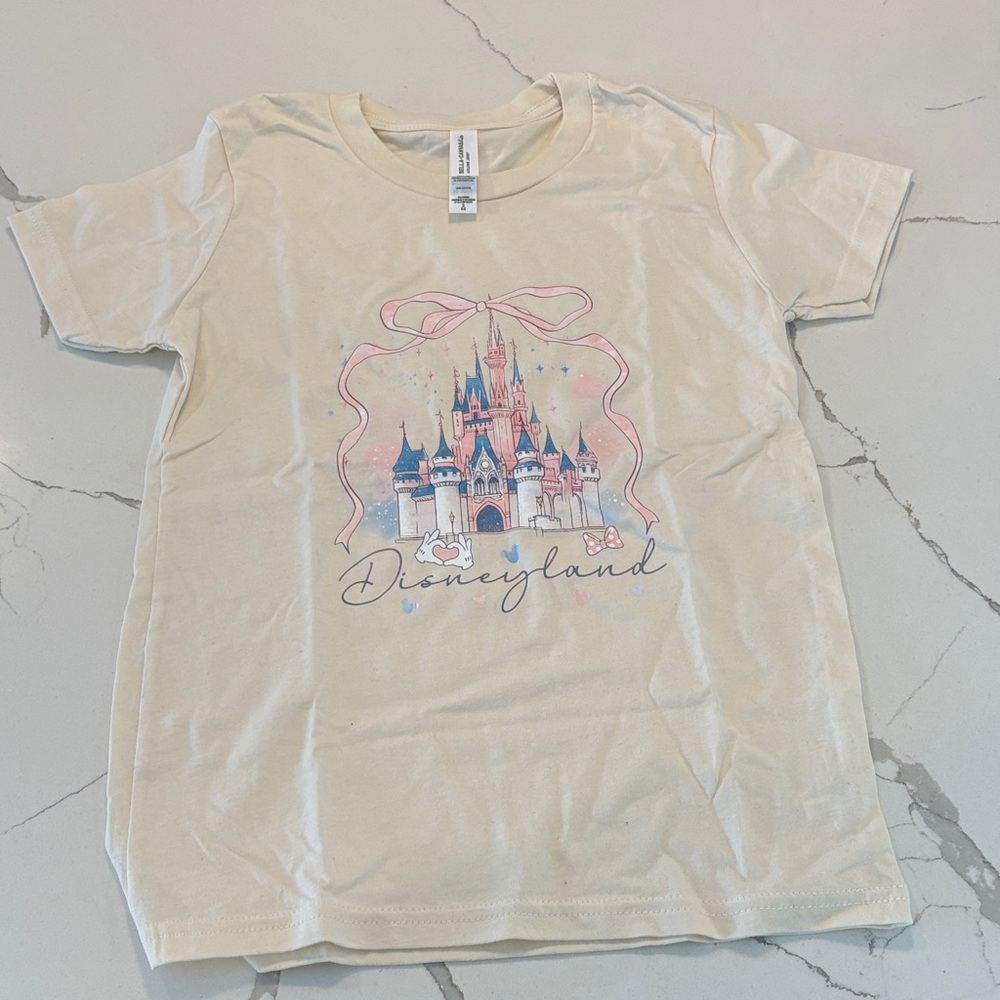 Disneyland Castle Cream Kids T-Shirt